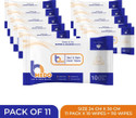 Bmedo Body Cleansing Wet Bed Bath Wipes for Adults(10x11=110 Wipes)