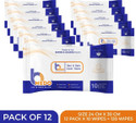 Bmedo Body Cleansing Wet Bed Bath Wipes for Adults(10x12=120 Wipes)