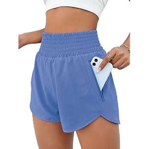 bmjl women39s athletic shorts high waisted running shorts pocket sporty shorts gym elastic workout shorts