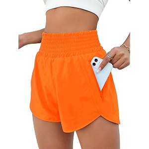 bmjl women39s athletic shorts high waisted running shorts pocket sporty shorts gym elastic workout shorts
