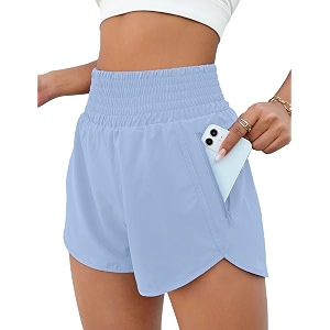 bmjl women39s athletic shorts high waisted running shorts pocket sporty shorts gym elastic workout shorts