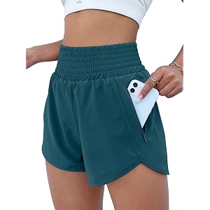 bmjl women39s athletic shorts high waisted running shorts pocket sporty shorts gym elastic workout shorts