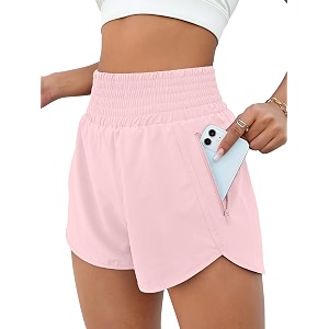bmjl women39s athletic shorts high waisted running shorts pocket sporty shorts gym elastic workout shorts