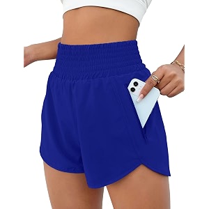 bmjl women39s athletic shorts high waisted running shorts pocket sporty shorts gym elastic workout shorts