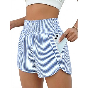 bmjl women39s athletic shorts high waisted running shorts pocket sporty shorts gym elastic workout shorts