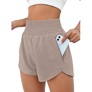 bmjl women39s athletic shorts high waisted running shorts pocket sporty shorts gym elastic workout shorts