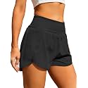 BMJL Women's Athletic Shorts High Waisted Running Shorts Pocket Sporty Shorts Gym Elastic Workout Shorts