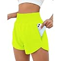 BMJL Women's Athletic Shorts High Waisted Running Shorts Pocket Sporty Shorts Gym Elastic Workout Shorts