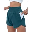 BMJL Women's Athletic Shorts High Waisted Running Shorts Pocket Sporty Shorts Gym Elastic Workout Shorts