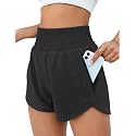 BMJL Women's Athletic Shorts High Waisted Running Shorts Pocket Sporty Shorts Gym Elastic Workout Shorts