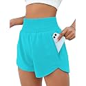BMJL Women's Athletic Shorts High Waisted Running Shorts Pocket Sporty Shorts Gym Elastic Workout Shorts