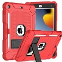 BMOUO Case for iPad 9th 8th 7th Generation (10.2 inch, 2021/2020/2019), Red