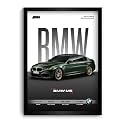 M5 CS Poster | Framed A4 Sized (31 x 23 cm) | Car Posters for Wall, Gift for Boys | Supercar Frames | Poster M5 Sportscar Frame | Car Posters for Wall, Bedroom, Hostel, Study Room (F_125)