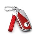 For BMW X5 Car Key cover & Key chain accessories (Red Set)