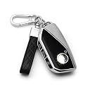 For BMW X5 Car Key cover & Key chain accessories (Black Set)
