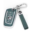 For BMW X5 Car Key cover & Key chain accessories (Dark blue set)