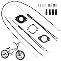BMX Bike Gyro Brake Cables Front+Rear (Upper+Lower) with Spinner Rotor Full Kit, Bicycle Brake Lines Set Cable Wire & Housing, Suitable for Most Gyro Systems and 20" Bikes, Stabled