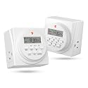 BN-LINK Indoor 7-Day Programmable Digital Timer Outlet, 2 Outlets, 2 Pack