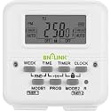 BN-LINK Indoor Digital Light Timer, 7 Day Programmable Plug with 2 Independent 3-Prong Outlets, for Lamps, Fans, 2 On/Off Settings, 1 Pack, 15A/1875W, ETL Listed