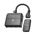 BN-LINK Outdoor Timer for Lights, 100FT Remote Control