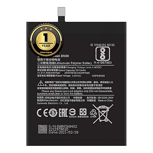 bn36 battery for redmi a2  6x m1804d2sg  m1804d2si  mzb6440in battery with 1 year warranty x196