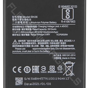 bn36 battery for redmi a2  bn-36  6x  m1804d2sg  m1804d battery with 6 month warranty a72