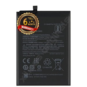 bn53 battery for redmi note 9 pro m2003j6b2g battery with 6 month warranty x153