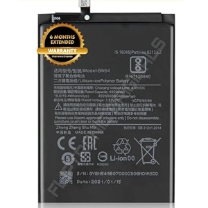 bn54 battery for redmi note 9  10x 4g  10x 5g  10x pro 5g  m2003j15sc m2003j15sg m2003j15ss battery with 6 months warranty a0074
