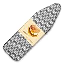 BNDX 15"x54" Ironing Board Cover for Renters – Grey Rye with Thick Padding, 2" Elastic Edge &amp; Dual Buckles, Stain &amp; Scorch Resistant, Easy Installation