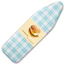 BNDX 18"x49" Ironing Board Cover for Laundromats– Aqua Plaid Pattern, Thick Padding with Bongee Cord &amp; Dual Buckles, Stain &amp; Scorch Resistant, Easy Fit
