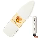 BNDX Ironing Board Cover, 18" x 49" Standard Size Thick Padding with Bongee Cord, Stain Resistant & Durable Scorch, 2 Click Buckles for Smooth Iron Beige Natural Twill(Bonus Plastic Bag Holder)