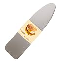 BNDX Ironing Board Cover 18x49 - Silicone Coating Scorch Resistant Padding,Extra Thick Heavy Duty Padded 4 Layers, Bongee Cord Edge,2 Click Buckles for Smooth Iron, Cinder