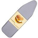BNDX XL Iron Board Cover and pad - 18” x 49” Thick 4 Layers Padding Elastic with Wide Edge, Stain Resistant &amp; Durable Scorch, 2 Buckle Types(White Dot)