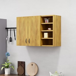 bniture engineered wood wall-mount kitchen cabinet  modular kitchen storage cabinet with shelves amp 2 doors with open box  space-saving wall cabinet for kitchen giant wood