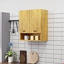 Bniture Engineered Wood Wall-Mount Kitchen Cabinet | Modular Kitchen Storage Cabinet with Shelves &amp; 2 Doors | Space-Saving Wall Cabinet for Kitchen (Giant Wood)