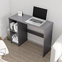 Bniture Wooden Study Table for Home | Engineered Wood Study Table with 2 Storage Shelf | Multi Purpose Computer Desk for Writing &amp; Study | Laptop Table for Study Room &amp; Office | Slate Grey