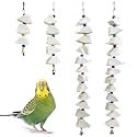 BNOSDM Bird Toys with Cuttlebone 4 Pcs Parakeet Beak Grinding Stone Natural