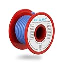 BNTECHGO 16 Gauge Silicone Wire 25 Feet Spool Blue Soft and Flexible High Temperature Resistant Highly Efficient electrical wires 16 AWG Silicone Wire 252 Strands of Tinned Copper Wire