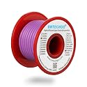 BNTECHGO 16 Gauge Silicone Wire 25 Feet Spool Purple Soft and Flexible High Temperature Resistant Highly Efficient electrical wires 16 AWG Silicone Wire 252 Strands of Tinned Copper Wire