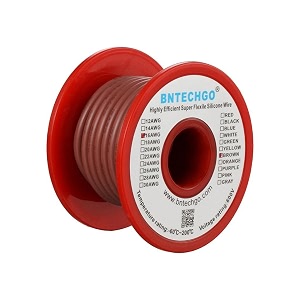 bntechgo 16 gauge silicone wire brown 25ft stranded tinned copper wire