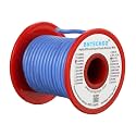 BNTECHGO 16 Gauge Silicone Wire Spool Blue 50 feet Ultra Flexible High Temp 200 deg C 600V 16 AWG Silicone Rubber Wire 252 Strands of Tinned Copper Wire Stranded Wire for Model Battery Low Impedance