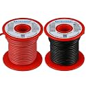 BNTECHGO 16 Gauge Silicone Wire Spool red 50 feet and Black 50 feet Flexible 16 AWG Stranded Tinned Copper Wire
