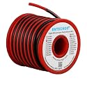 BNTECHGO 16 Gauge Silicone Wire Spool Red 25ft And Black 25ft 2 Separate Wires Flexible 16 AWG Stranded Tinned Copper Wire