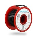 BNTECHGO 16 Gauge Silicone wire spool 25 ft Black Flexible 16 AWG Stranded Tinned Copper Wire