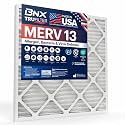 BNX TruFilter 20x22x1 Air Filter MERV 13 AC Filter, HVAC Furnace Filter, 2 Pack (ACTUAL SIZE 19.69"x21.69"x0.75") Allergies, Dust, Pet Dander &amp; Smoke - MADE IN USA - MPR1500 / FPR 10