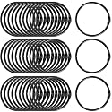 Boao 1.2 Inch Black 60 Pcs Loose Leaf Binder Rings Bulk Metal Book Rings