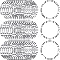 Boao 1.2 Inch Silver 60 Pcs Loose Leaf Binder Rings Bulk Metal Book Rings