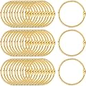 Boao 1.5 Inch Gold 60 Pcs Loose Leaf Binder Rings Bulk Metal Book Rings