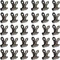 Boao 100 Pcs Cyan Bronze Metal Binder Clips Small for Photos Papers Artwork