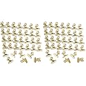 Boao 100 Pcs Gold Clips Small Binder Clips for Photos Papers Artwork